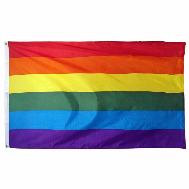 Online Stores Rainbow Printed Polyester Flag, 3 by 5-Feet