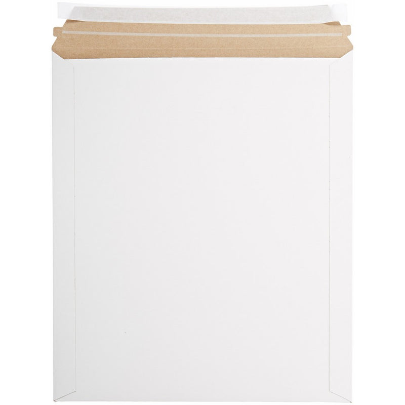 Pratt MJ-6 Self-Seal Stay Flat Mailer, White, 12.75" x 15" (Pack of 100)