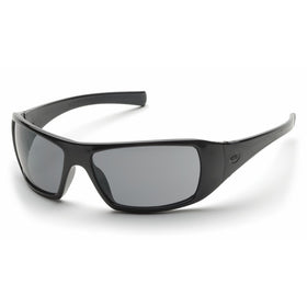 Pyramex Goliath Safety Eyewear, Black Frame, Gray Polarized Lens