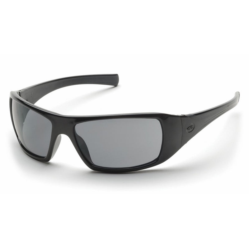 Pyramex Goliath Safety Eyewear, Black Frame, Gray Polarized Lens