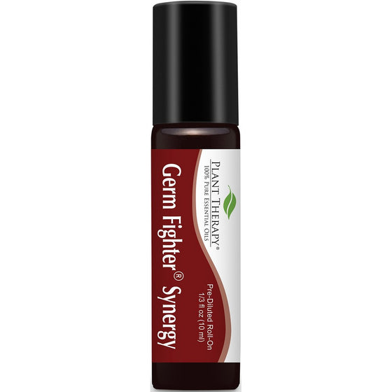 Plant Therapy Germ Fighter Synergy Pre-Diluted Essential Oil Roll-On 10 mL (1/3 oz) 100% Pure, Therapeutic Grade