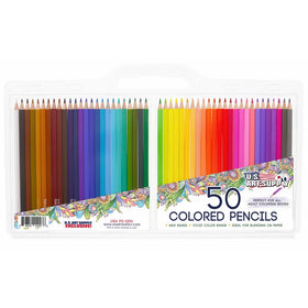 US Art Supply 50 Piece Adult Coloring Book Artist Grade Colored Pencil Set