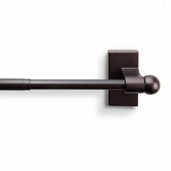 Rod Desyne Magnetic Curtain Rod, 17-30", Cocoa