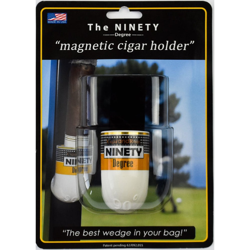 The Ninety Degree Wedge - The Ultimate Premium & Versatile Magnetic Cigar Holder - White- Made in the USA