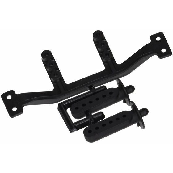 RPM Adjustable Rear Body Mounts and Posts for Slash, Stampede, Nitro Slash, Black