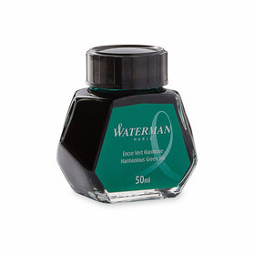 Waterman 1.7 oz Ink Bottle for Fountain Pens, Harmonious Green (S0110770)