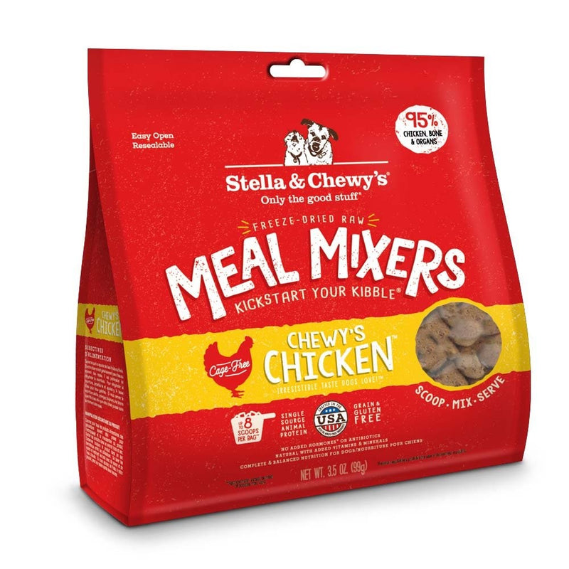 Stella & Chewy's Freeze-Dried Raw Chewy's Chicken Meal Mixers Grain-Free Dog Food Topper, 3.5 oz bag