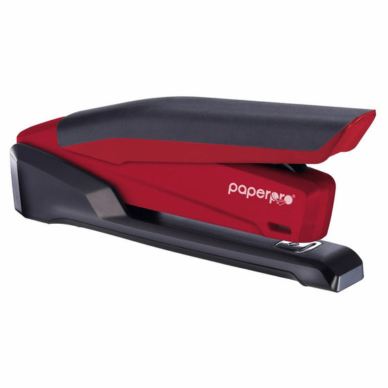 PaperPro inPOWER20 - 3 in 1 Stapler - One Finger, No Effort, Spring Powered Stapler, Red (1124)