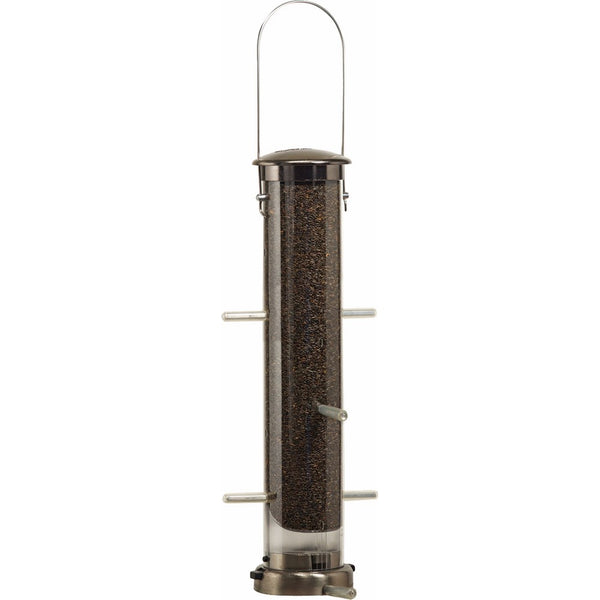 Aspects 400 Quick-Clean Thistle Tube Feeder, Medium - Brushed Nickel
