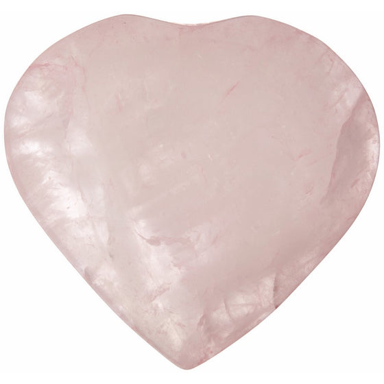 The Chrysalis Stone Rose Quartz Puff Heart Worry Healing Stone