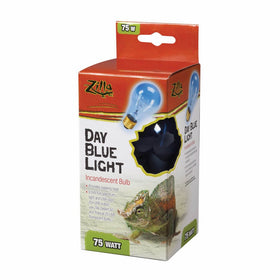 Zilla Reptile Terrarium Heat Lamps Incandescent Bulb, Day Blue, 75W