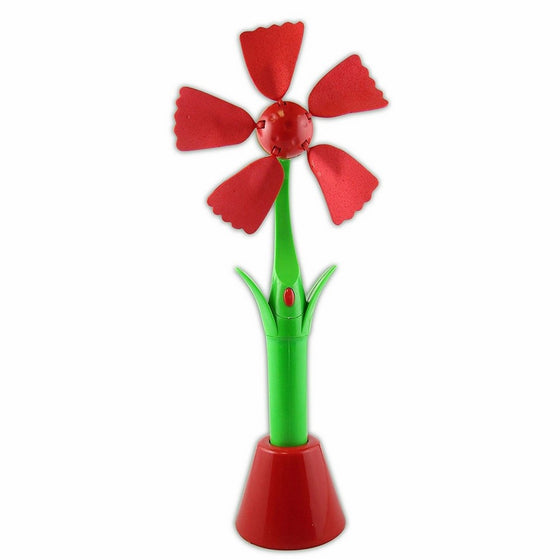 Spring Breeze 611R Portable USB Flower Fan Also Accepts Batteries for Handheld Use (USB Included)