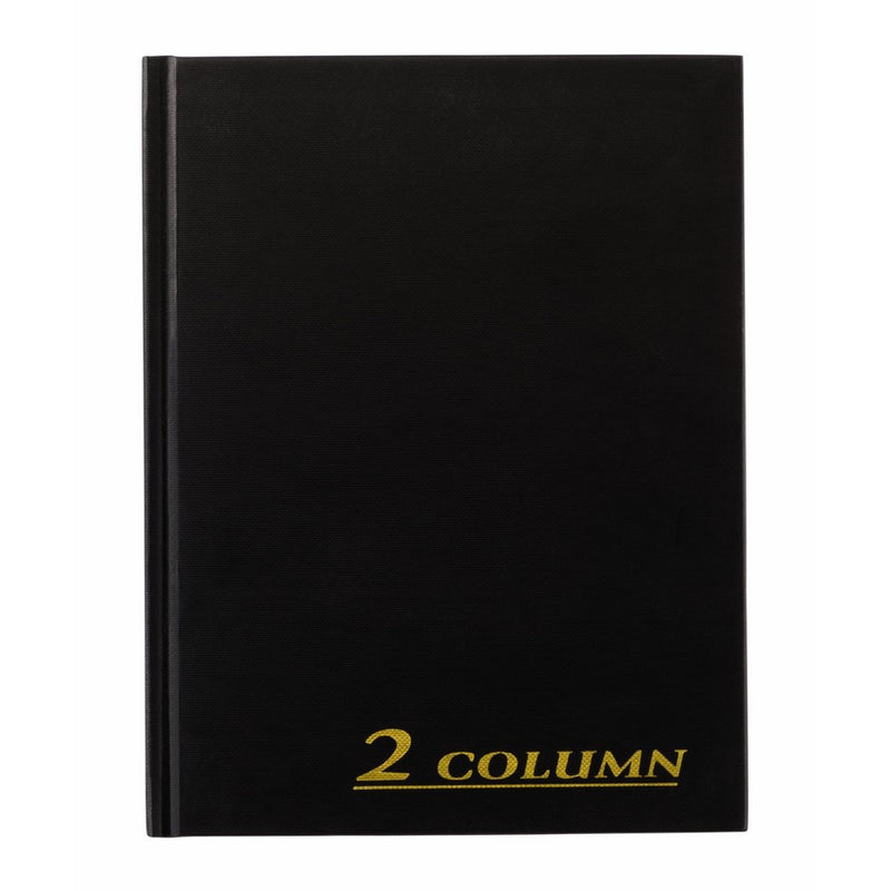 Adams Account Book, 2-Column, Black Cloth Cover, 9.25 x 7 Inches, 80 Pages per Book (ARB8002M)