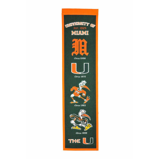 NCAA Miami Hurricanes Heritage Banner
