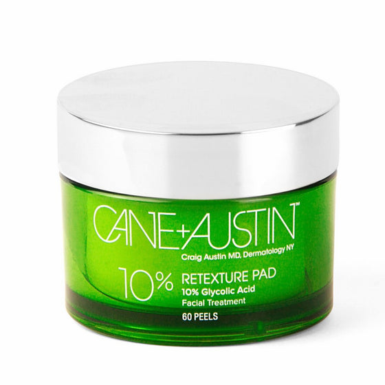 CANE AUSTIN Retexture Pad, 10% Glycolic Facial Peel Pads