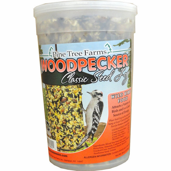 Pine Tree 8001 Woodpecker Classic Seed Log, 36-Ounce