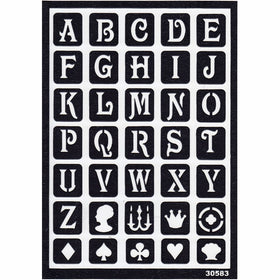 FolkArt Peel and Stick Painting Stencil, 30583 Classic Alphabet