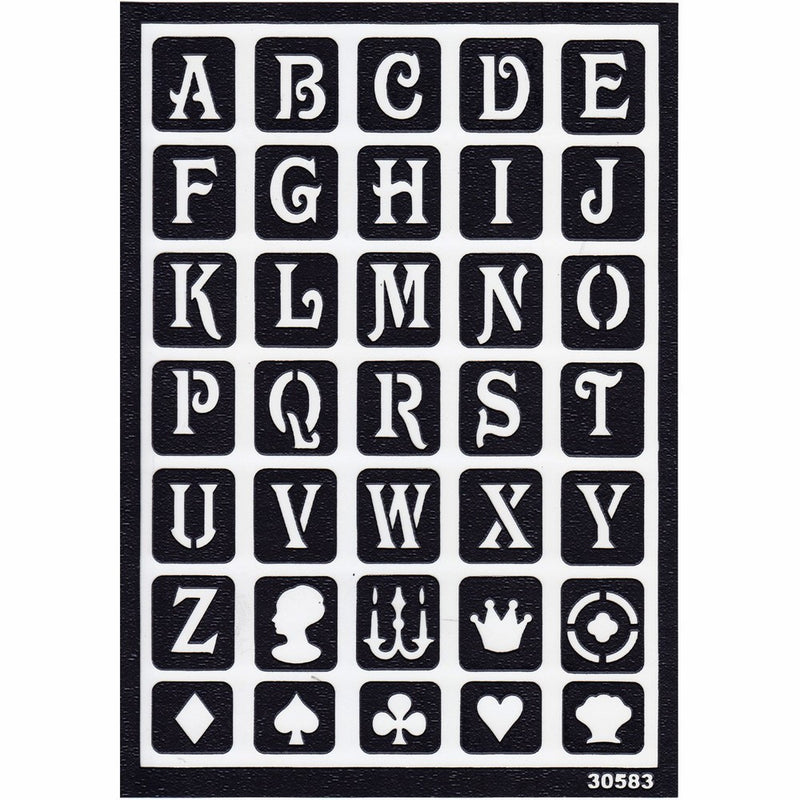 FolkArt Peel and Stick Painting Stencil, 30583 Classic Alphabet