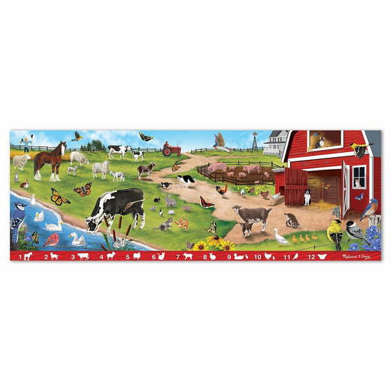 Melissa & Doug Search and Find Sunny Hill Farm Jumbo Jigsaw Floor Puzzle (48 pcs, over 4 feet long)