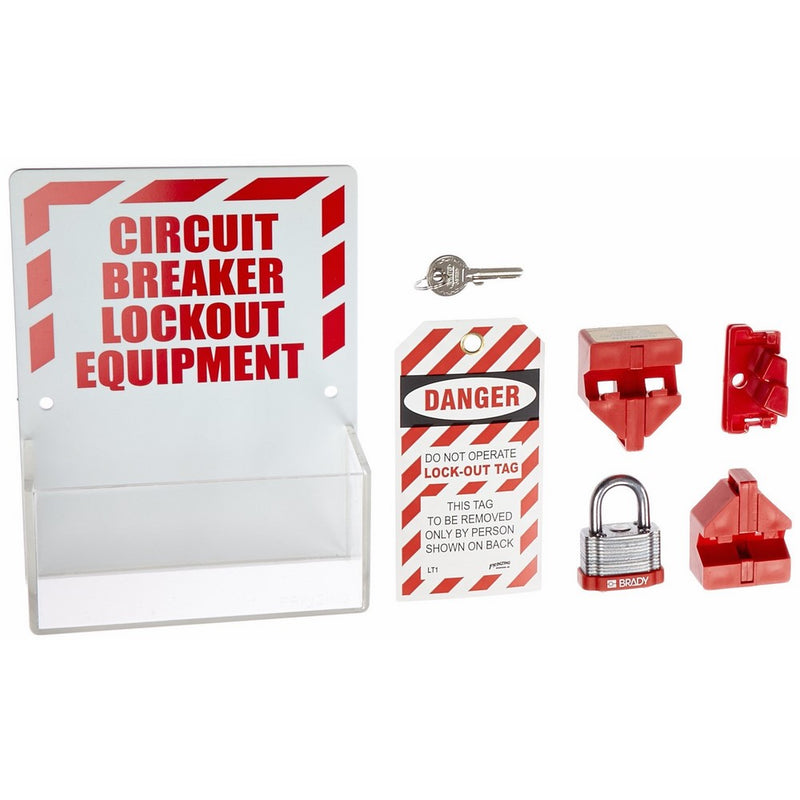 Brady 104106 Breaker Lockout, Clamp On, 480/600V, Red