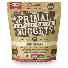 Primal Pet Foods Freeze-Dried Canine Lamb Formula Nt. Wt. 14 Oz