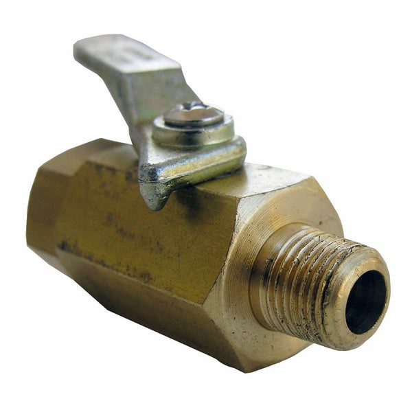 LASCO 17-0901 1/8-Inch Female Pipe Thread by 1/8-Inch Male Pipe Thread Brass Ball Valve