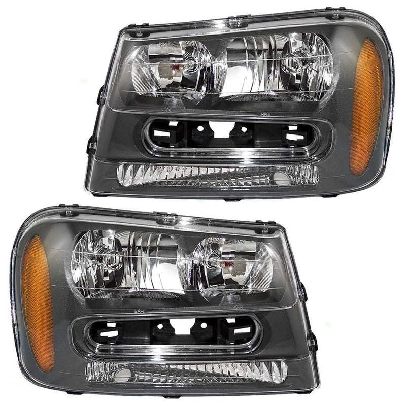 Driver and Passenger Headlights Headlamps Replacement for Chevrolet 25970915 25970914