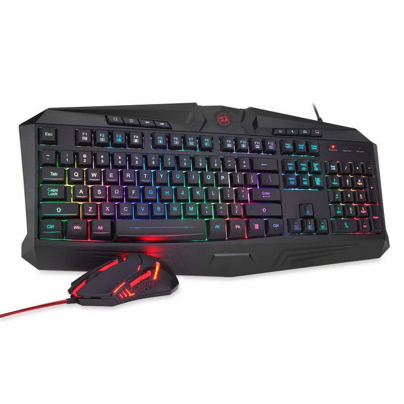Gaming Mouse Gaming Keyboard Combo S101 Redragon RGB LED Backlit Keyboard and Mouse Set M601 Gaming Mouse and Keyboard Silent 104 Key Computer PC Gaming Keyboard with Wrist Rest (New Improved Version)