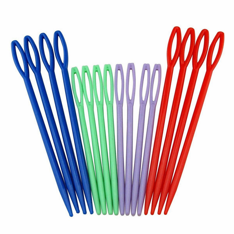 HIGHROCK Colorful Plastic Sewing Needles 16picks