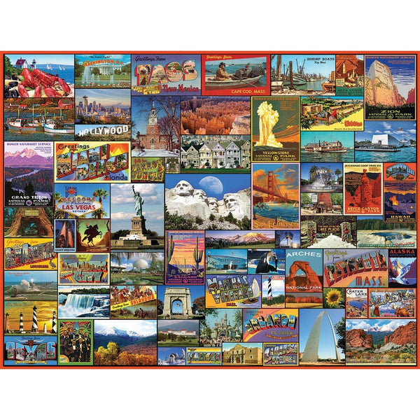 White Mountain Puzzles Best Places In America - 1000Piece Jigsaw Puzzle