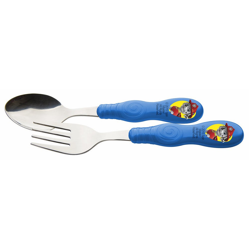 Zak Designs Paw Patrol Fork and Spoon Set, Marshall