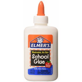 Elmer's Washable School Glue 4 Fl Oz/118 Ml (Pack of 12) (D132) (E304-12PK)