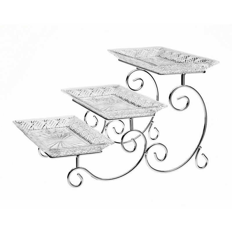 James Scott Crystal 3 Tier Rectangle Server
