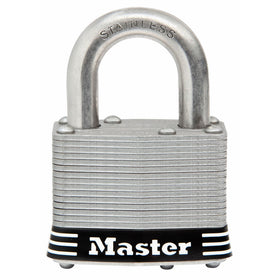 Master Lock Padlock, Laminated Stainless Steel Lock, 2 in. Wide, 5SSKAD