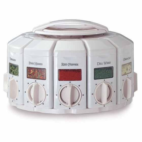 KitchenArt 25000 Select-A-Spice Auto-Measure Carousel Professional Series, White