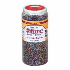 Pacon Spectra Glitter Sparkling Crystals, Multi-Color, 16-Ounce Jar (91790)