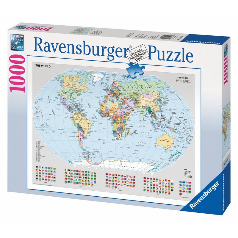 Ravensburger 15652 Political World Map - 1000 Piece Puzzle Puzzle