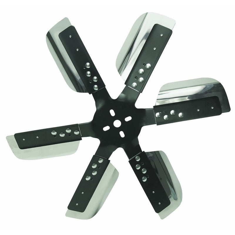Derale 17019 Heavy Duty Fan Blade Series 1000 19" Stainless Steel Flex Fan Standard Rotation