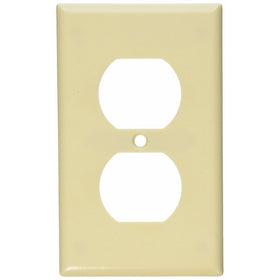 Leviton 020-86003 Single Gang Ivory Duplex Receptacle Wallplate