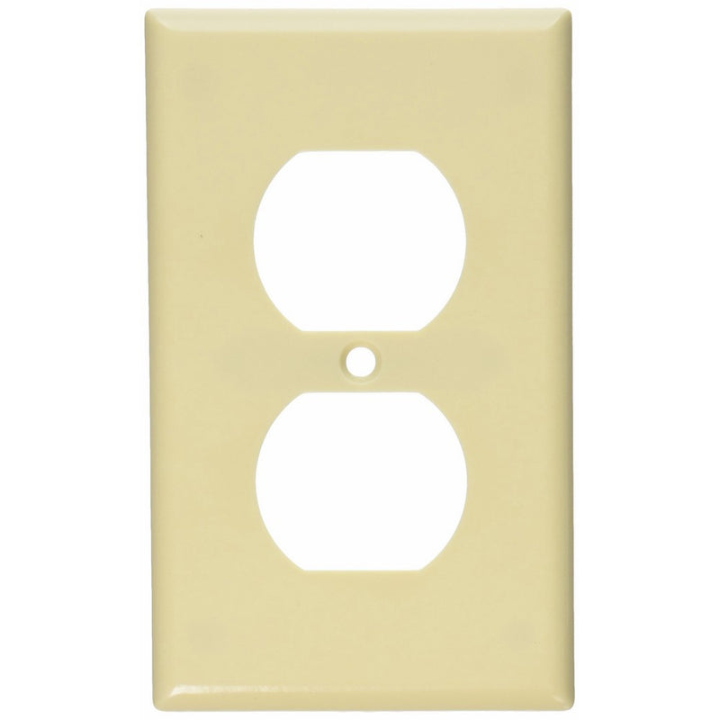 Leviton 020-86003 Single Gang Ivory Duplex Receptacle Wallplate