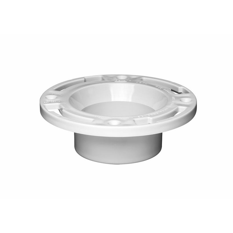 Oatey 43503 PVC Closet Flange without Test Cap, 3-Inch or 4-Inch