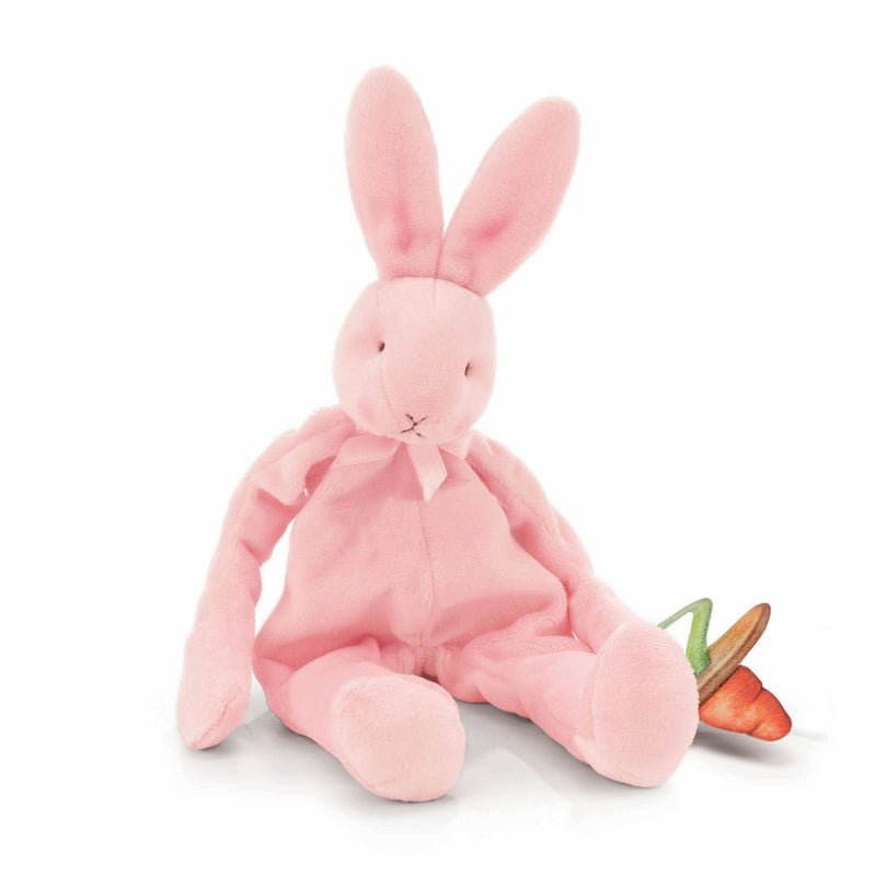 Bunnies by the Bay Silly Buddy Bunny, Pink with Pacifier Holder