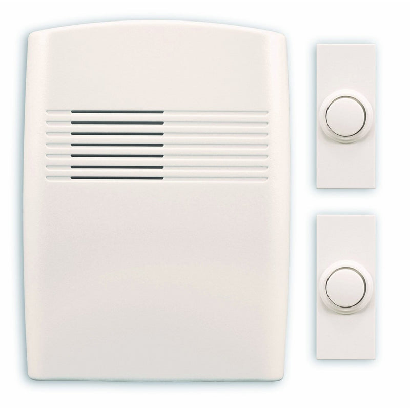 Heath Zenith SL-7762-02 Wireless 2-Button Door Chime (White)