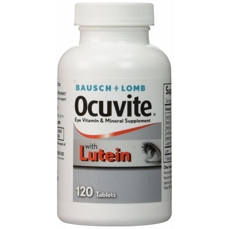 BAUSCH & LOMB OCUVITE WITH LUTEIN! 120 TABLETS EYE CARE