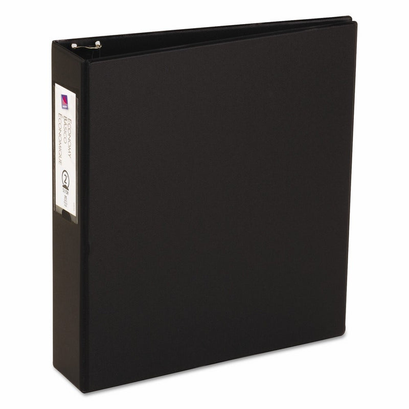 Avery 04501 Economy Non-View Binder with Round Rings, 11 x 8 1/2, 2" Capacity, Black