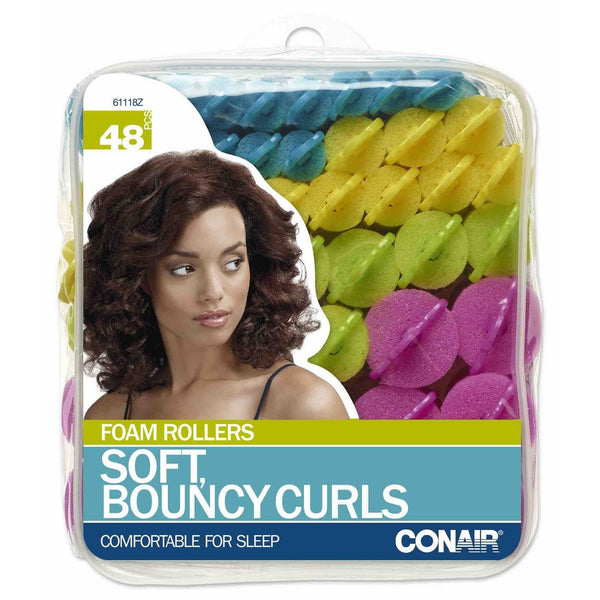 Conair Soft, Bouncy Curls Foam Rollers, 48 Pack