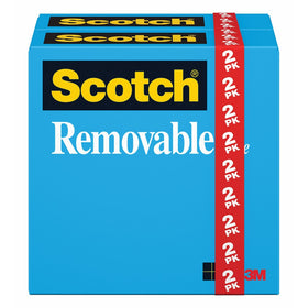 Scotch Brand Removable Tape, Trusted Favorite, Invisible, Standard Width, 3/4 x 1296 Inches, 2-Pack (811)