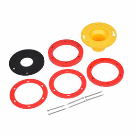 OATEY 43400 Set-Rite Toilet Flange Extension Kit, 1/4" - 1-5/8", Red, Yellow