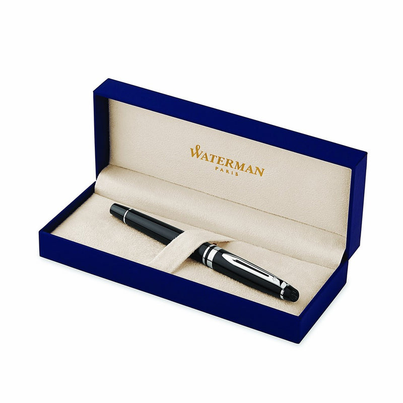 Waterman Expert Black, Rollerball Pen with Fine Black refill (S0951780)