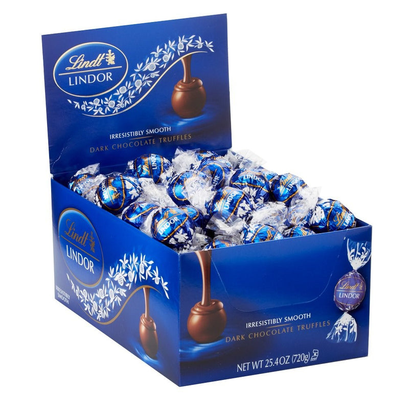 Lindt LINDOR Dark Chocolate Truffles, 60 Count Box